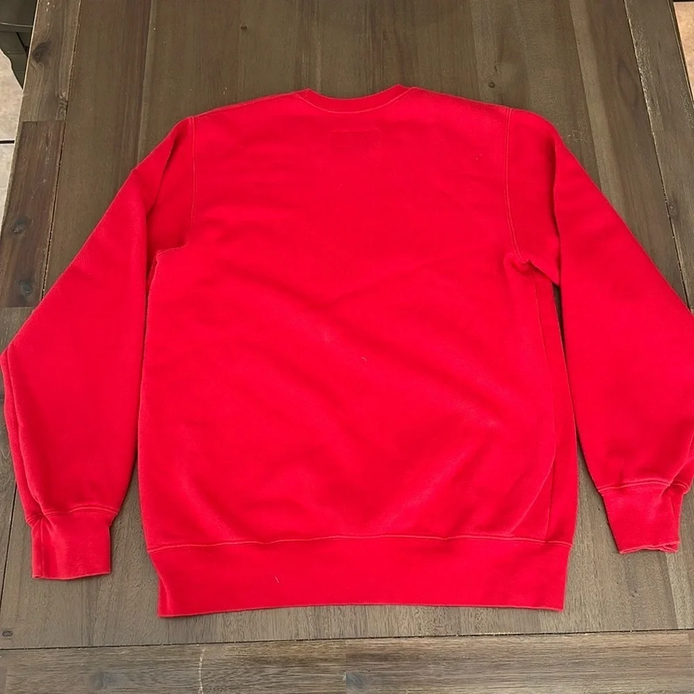 Mens Russel Athletic red crew neck sweater - Picture 2 of 6